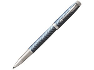 Ручка роллер Parker IM Premium (голубой/серебристый) 