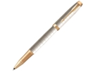 Ручка роллер Parker IM Premium (белый/золотистый) 