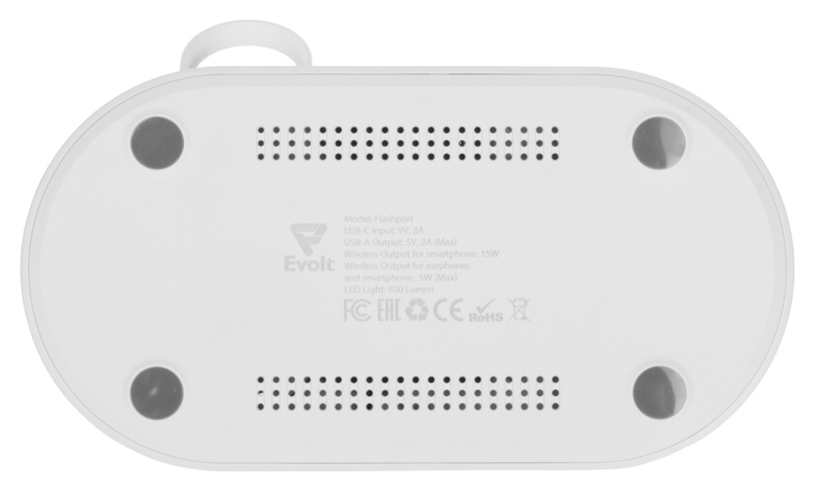 Складная зарядная станция с беспроводной зарядкой Flashport, 15 Вт (Изображение 9)