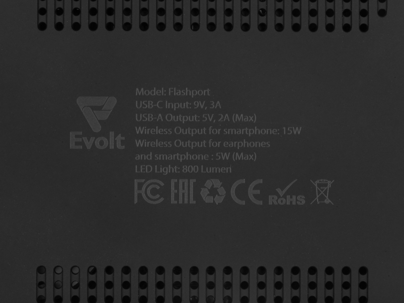Складная зарядная станция с беспроводной зарядкой Flashport, 15 Вт (черный)  (Изображение 10)