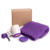 Набор подарочный SPRING WIND: плед, складной зонт, кружка с крышкой, коробка, фиолетовый (Изображение 1)