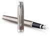 Перьевая ручка Parker IM Stainless Steel CT, перо: F, цвет чернил: blue, в подарочной упаковке. (Изображение 3)