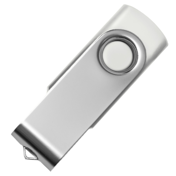 USB flash-карта "Dot" (8Гб), белый, 5,8х2х1,1см,пластик металл (Изображение 1)