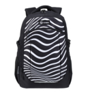 Рюкзак TORBER CLASS X, черно-серый с принтом &quot;Зебра&quot;, полиэстер 900D, 46 x 32 x 18 см
