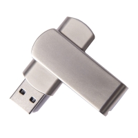 USB flash-карта SWING METAL (16Гб), серебристая, 5,3х1,7х0,9 см, металл