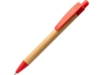 Ручка шариковая GILDON (красный/натуральный)  (Изображение 1)