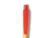 Ручка шариковая GILDON (красный/натуральный)  (Изображение 3)