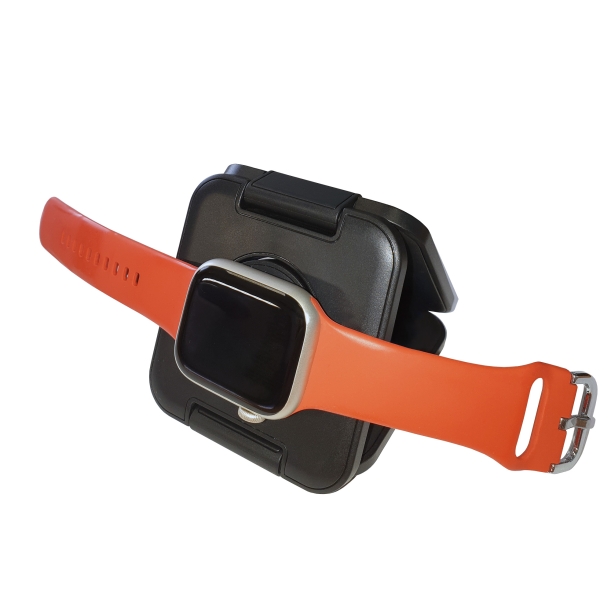 Складная беспроводная (15W) зарядная станция "Flip" с MagSafe (черный) (Изображение 6)
