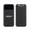 Зарядное (22.5W) устройство "Top Grade SOFTTOUCH" 20000 mAh с подсветкой логотипа, встроенными кабелями и цифровым индикатором заряда (Изображение 1)