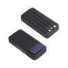 Зарядное (22.5W) устройство "Top Grade SOFTTOUCH" 20000 mAh с подсветкой логотипа, встроенными кабелями и цифровым индикатором заряда (черный) (Изображение 3)