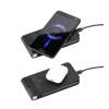 Складная беспроводная (15W) зарядная станция "Clap" для смартфона, часов и наушников, с подсветкой логотипа и подставкой (черный) (Изображение 7)