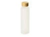 Стеклянная бутылка с бамбуковой крышкой Foggy, 600 мл (белый)  (Изображение 1)