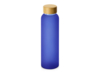 Стеклянная бутылка с бамбуковой крышкой Foggy, 600 мл (синий)  (Изображение 1)