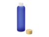 Стеклянная бутылка с бамбуковой крышкой Foggy, 600 мл (синий)  (Изображение 2)