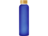 Стеклянная бутылка с бамбуковой крышкой Foggy, 600 мл (синий)  (Изображение 3)