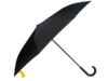 Зонт-трость наоборот Inversa, полуавтомат, черный/желтый (Р) (Изображение 3)