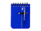 Мини-блокнот ARCO с шариковой ручкой (синий) 