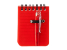 Мини-блокнот ARCO с шариковой ручкой (красный) 