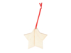 Деревянное новогоднее украшение JINGLE, звезда (натуральный)  (Изображение 5)