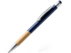 Ручка-стилус металлическая шариковая OLTEN (натуральный/темно-синий)  (Изображение 1)