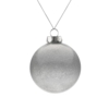 Елочный шар Finery Shine, 8 см, глянцевый серебристый с глиттером (Изображение 1)