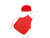 Детский комплект JAMIE: фартук, шапочка (красный)  (Изображение 7)