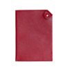 Чехол для паспорта PURE 140*100 мм., застежка на кнопке, натуральная кожа (гладкая), красный (Изображение 1)