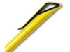 Ручка пластиковая шариковая IRATI (черный/желтый)  (Изображение 2)