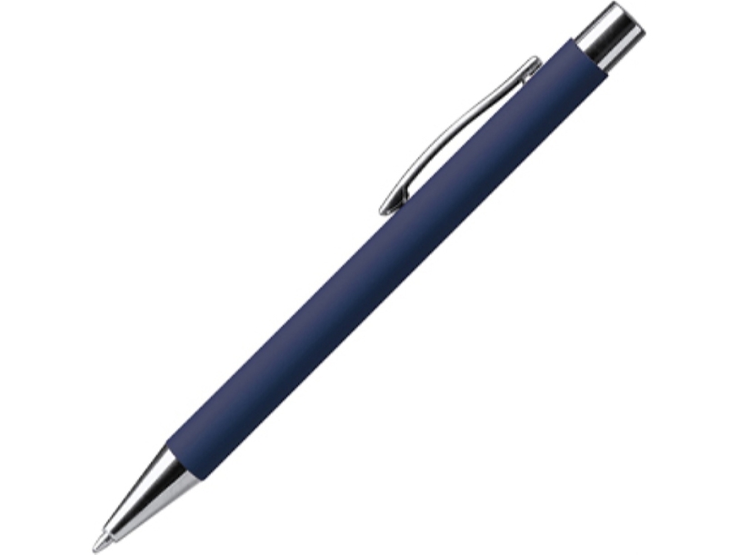 Ручка металлическая шариковая soft-touch DOVER (темно-синий)  (Изображение 1)