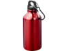 Бутылка для воды с карабином Oregon, 400 мл (красный) 400 мл (Изображение 1)