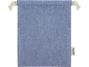 Маленькая подарочная сумка Pheebs из переработанного хлопка 0,5 л (синий) 0,5л (Изображение 3)
