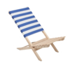 Складной пляжный стул (бело-голубой) (Изображение 1)