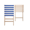 Складной пляжный стул (бело-голубой) (Изображение 4)