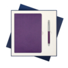 Подарочная коробка с ложементом для ежедневника и ручки, синяя (Изображение 5)