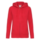 Толстовка &quot;Lady-Fit Hooded Sweat Jacket&quot;, красный_XL, 75% х/б, 25% п/э, 280 г/м2