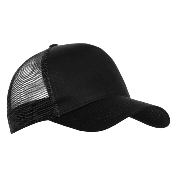 Бейсболка с сеткой STAN 5 клиньев хлопок 280, 05 (Чёрный) (Изображение 1)