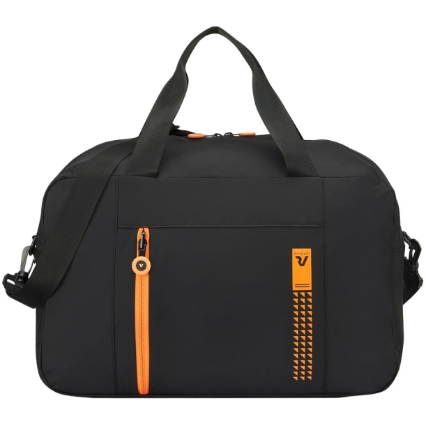 Сумка дорожная Compact Neon, черная с оранжевым (Изображение 2)