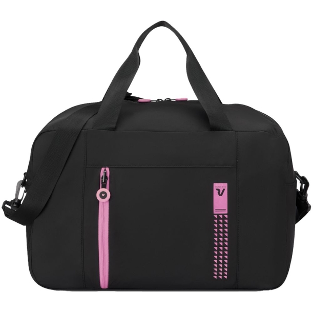 Сумка дорожная Compact Neon, черная с розовым (Изображение 2)