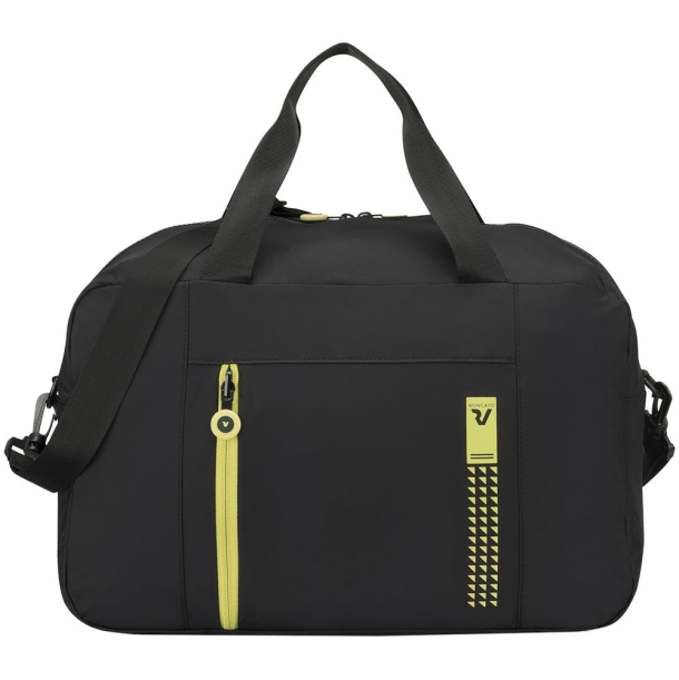Сумка дорожная Compact Neon, черная с зеленым (Изображение 2)