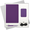 Подарочный набор Spark, фиолетовый (ежедневник, ручка, аккумулятор) (Изображение 1)