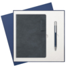 Подарочный набор Teolo, синий (ежедневник, ручка) (Изображение 1)