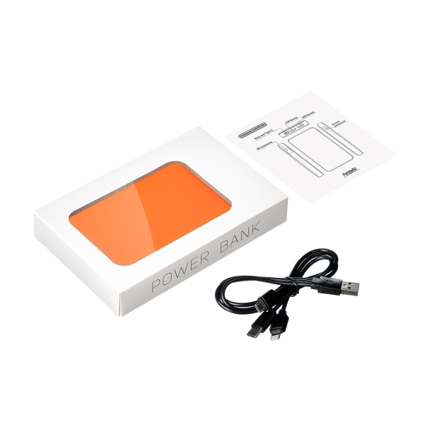 Внешний аккумулятор с подсветкой Ancor 5000 mAh, оранжевый (Изображение 9)
