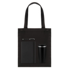 Подарочный набор Medium, черный (шоппер, ежедневник, ручка, термобутылка)