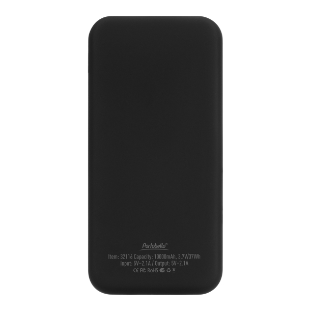 Внешний аккумулятор с подсветкой Luce 10000 mAh, черный (Изображение 3)
