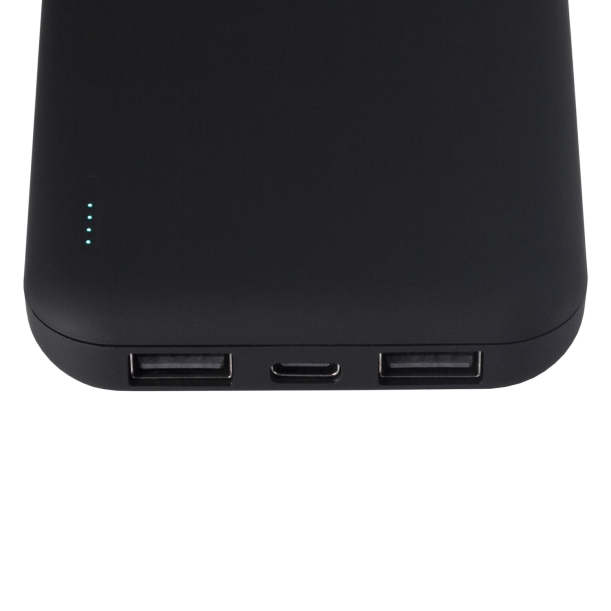 Внешний аккумулятор с подсветкой Luce 10000 mAh, черный (Изображение 5)