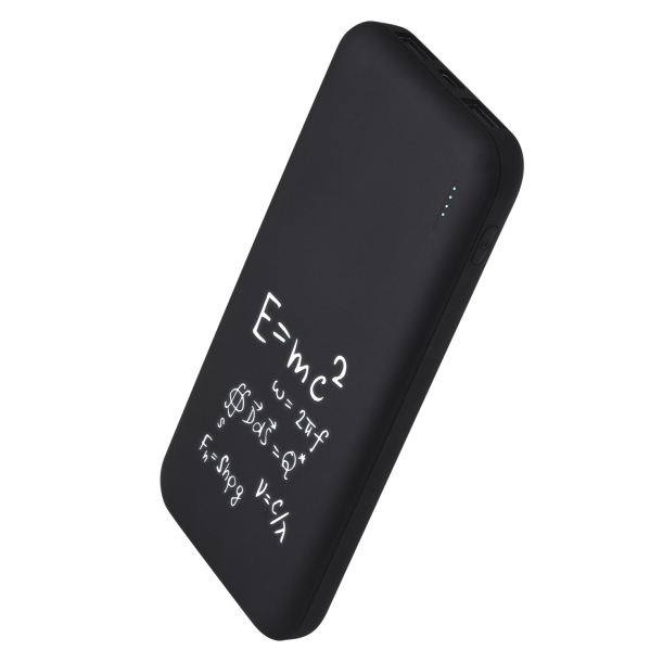 Внешний аккумулятор с подсветкой Luce 10000 mAh, черный (Изображение 9)