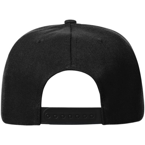 Бейсболка Snapback с прямым козырьком, черная (Изображение 3)