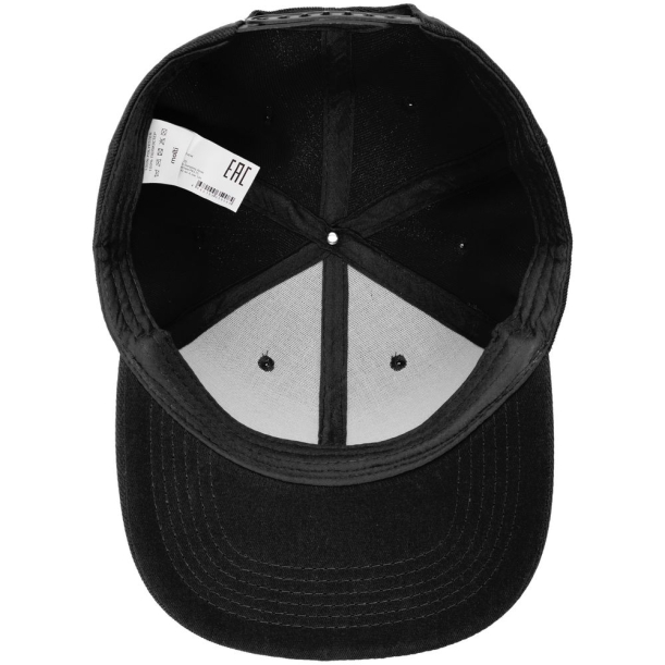 Бейсболка Snapback с прямым козырьком, черная (Изображение 4)