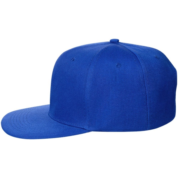Бейсболка Snapback с прямым козырьком, ярко-синяя (Изображение 2)