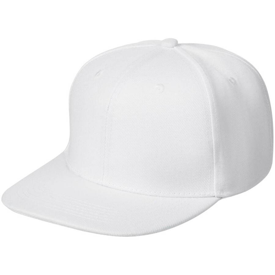 Бейсболка Snapback с прямым козырьком, белая